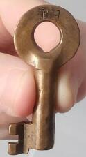 COLLECTIBLE OBSOLETE VINTAGE  ANTIQUE BRASS HOLLOW BARREL LOCK KEY picture