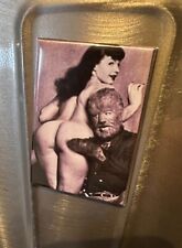 Betty Page and the Wolfman, Funny Sexy 60s Pinup MAGNET 2x3