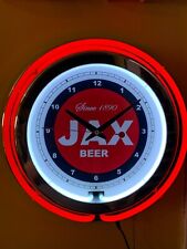 Jax New Orleans Beer Bar Man Cave RED Neon Advertising Wall Clock Sign picture