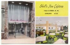 Sholl's New Cafeteria Restaurant Washington DC Postcard ~ picture