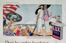 1923 LUX SOAP Art Deco Beach Scene Cambridge MA Vintage Print Ad LARGE picture
