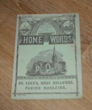 May 1872 HOME WORKS St. LUKEs PARISH MAGAZINE WEST HOLLOWAY RELIGION ILLUSTRATED picture
