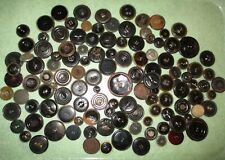 LOT ANTIQUE VICTORIAN METAL & CELLULOID BUTTONS - TIGHT TOPS - BUBBLE ++ picture
