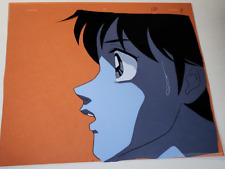 Orig Japanese Anime Cel BLUE TINT FACE #373 ~ RAY ROHR Art picture