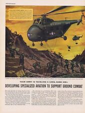 1958 U.S. Army Aviation Sikorsky Flying Trucks Helicopter Army Combat Print Ad picture