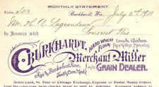 1900 BURKHARDT WISCONSIN C. BURKHARDT GRAIN DEALER BILLHEAD STATEMENT Z651 picture