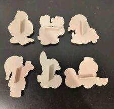 Vintage Lot of 6 Precious Moments Wilton Plastic Cookie Cutters 1991 picture