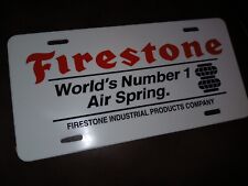 Firestone Worlds Number 1 Air Spring Front License Plate Plastic  picture