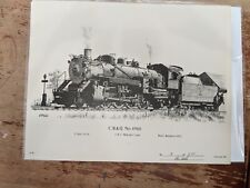 VTG Ron Hatch Railroad Art Print CB&Q No 4960 2-8-2 Mikado 8/250 Signed 1980 picture