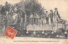 CPA 34 OLONZAC LINE A FELINE TOPOUL / BALLAST TRAIN / JULY 1908 rare picture