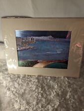 Imported Metal Etching Honolulu Hawaii Beach Scene With COA In Original Wrap picture