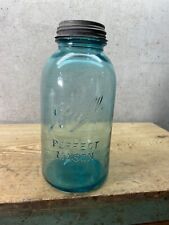 1 - Vintage Ball Mason Half-Gallon (1) Green Blue jar no Damage (#6) picture