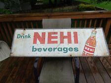 Original  Drink Nehi Cola Orange Soda Beverages Metal  Advertising Sign picture