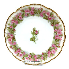 J.P.L. France Hand Painted Decorative Plate Rose Garland 9.5
