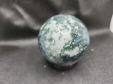 Natural Moss Agate Sphere Quartz Crystal Cave Water Grass Agate Healing 11.04 oz picture