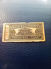 VINTAGE UNION RAILROAD CO EMPLOYEES RAILROAD TICKET #27947 Signed A.J. Potter GM picture