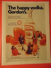 1973 GORDON's The Happy Vodka vintage print ad picture