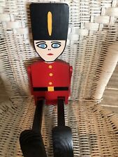 British Wood Toy Soldier Palace Guard Folk Art Shelf Sitter UK VTG Hand Carved picture