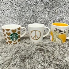 Starbucks Espresso Mugs Beijing Peace Love Set of 3 Colorful picture