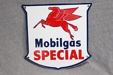 MOBILGAS SPECIAL SHIELD PORCELAIN SIGN picture