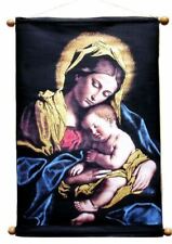 Catholic Large Tapestry Icon Banner Madonna and Child 24 1/2 Inch picture