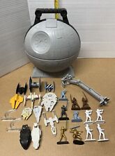 Hot Wheels Star Wars Play Carry Case Starships, Death Star, Figures 26 Pc Lot picture