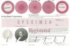Irving Bank Corporation - Specimen Bond - Available in Red or Brown - Specimen S picture