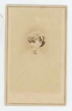 Antique CDV Circa 1860s  Beautiful Woman in Gorgeous Hat San Francisco, CA picture