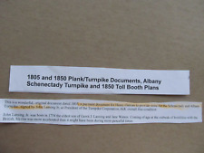 Rare  5-PAGE 1805 Antique Documents, Albany Schenectady NY Turnpike, Toll Booth picture