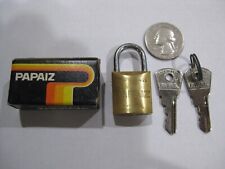 Papaiz Padlock w/ 2 Keys. CR20. New. Made in Brazil. Rare in the USA. picture