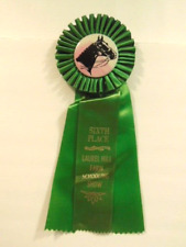 1977 Laurel Hill Farm Schooling Horse Show green award ribbon picture