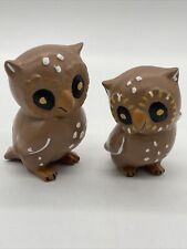 Set of 2 Ceramic Owl Figurines 3.5