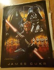 James Cukr Signed a number 34/250 Star Wars  Sith Lord's Poster Print 1999 picture