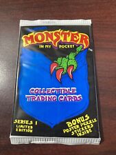 1991 Monster in my Pocket Trading Card Pack NOS HTF w/ Stickers picture