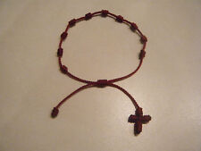Knotted Rosary Bracelet - Burgundy  picture