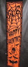 VINTAGE HALLOWEEN WALL OR DOOR BANNER, SPIDERS, BATS, THE PAPER MAGIC GROUP picture