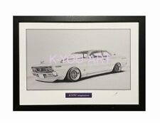 Laurel C130 Front Pencil Drawing Famous Car Old Car Illustration A4 Size Signed picture