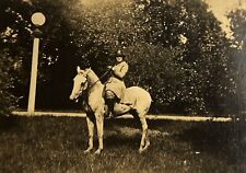 Person On Horseback Vintage Street Lamp  Vintage Photograph Picture picture