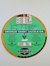 Vintage Greenlee Tools Handy Calculator 1951 picture