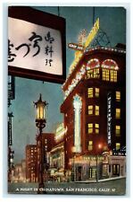 c1910s A Night in Chinatown. San Francisco California CA Unposted Postcard picture