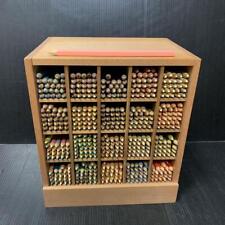 Felissimo 500 Colored Pencil Full Set with wooden Shelf Used Japan picture