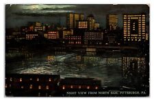 1910s- Night View From North Side Pittsburgh, Pennsylvania Postcard (Posted 1912 picture