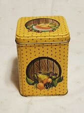Decorative Princeton Industries Corp. Orange Color Empty Tin Displaying Fruits picture