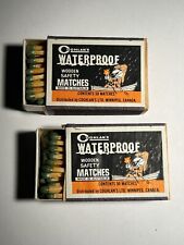 Vintage Coghlan’s Waterproof Wooden Safety Matches Two Boxes Unstruck picture