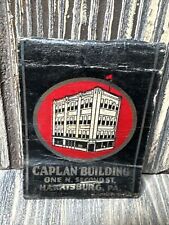 Vintage Caplan's Caplan Buildings Black Matchbook Advertisement picture