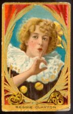 1909 BESSIE CLAYTON Actress Tobacco Card T27 GOLD Border FATIMA CIGARETTES picture