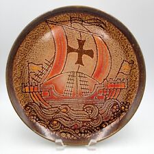 Poole Pottery Aegean Viking Ship Plate 12.5 Inch Abstract Modernist Ceramic MCM picture