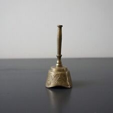 Vintage Brass Mini Etched Bell 3-1/4