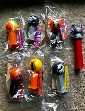 PEZ Halloween Mini Dispensers Complete 6/set All Mint In Bag + Halloween Bat-New picture