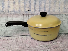 VINTAGE CLUB ALUMINUM Golden Harvest Yellow 2.5 QT Pan Sauce Pot With Lid picture